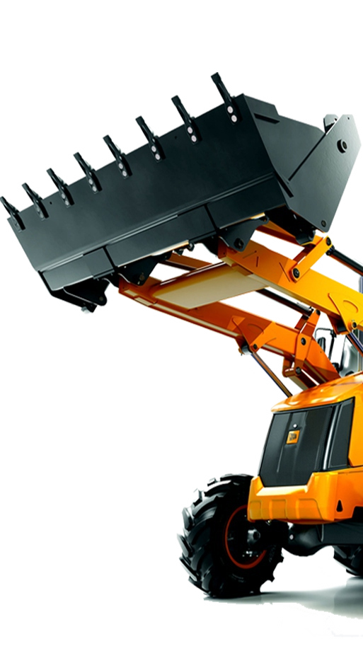 Loader machine used in road construction